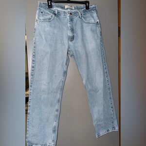 Wrangler Men's Denim Straight Jeans - Light Blue